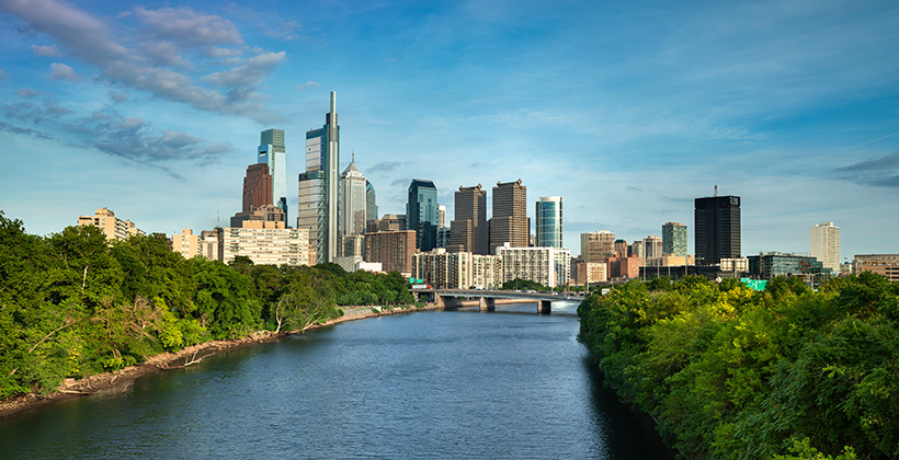 City and lake