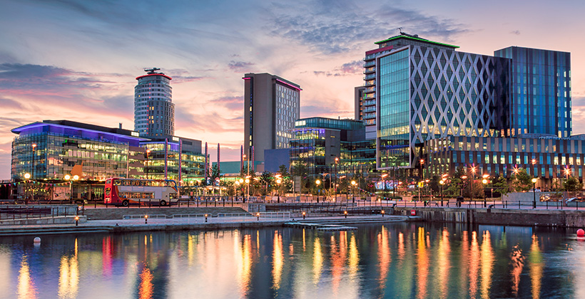 City at sunset